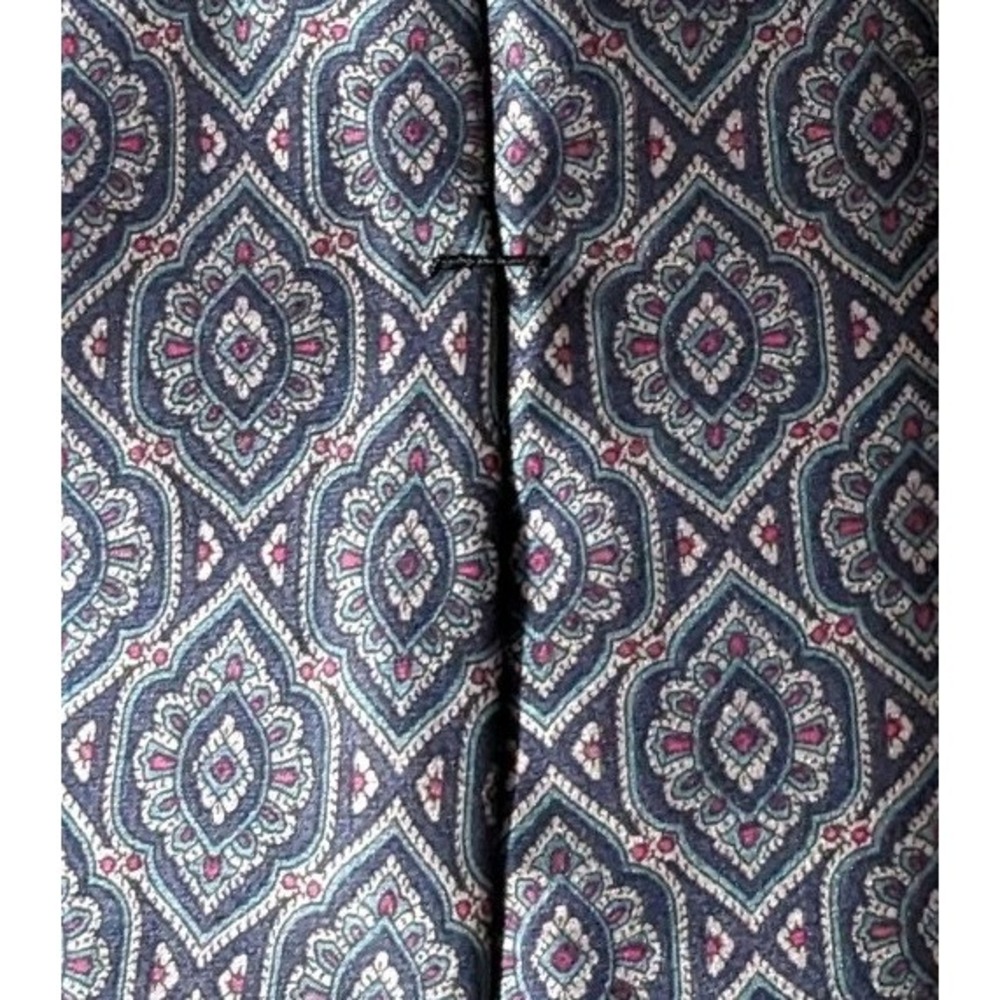Lands End‎ Men's Silk Tie Multicolor Hand Sewn Career Luxury Necktie Made In USA